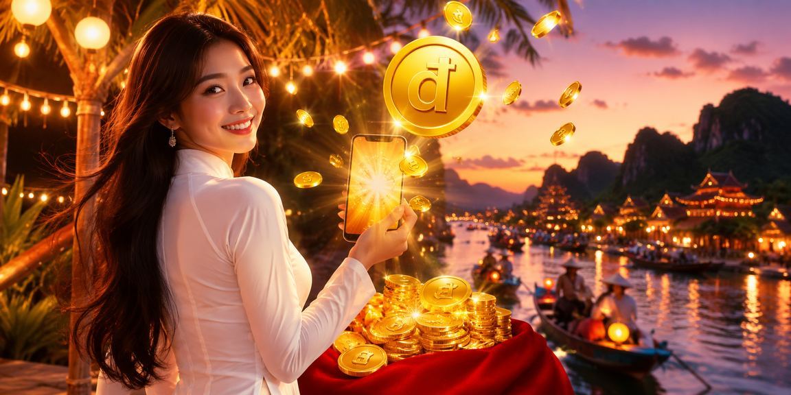 Người chơi nữ mặc áo dài đăng ký tài khoản trên di động